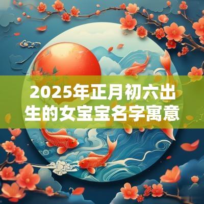 2025年正月初六出生的女宝宝名字寓意吉利的女生名字