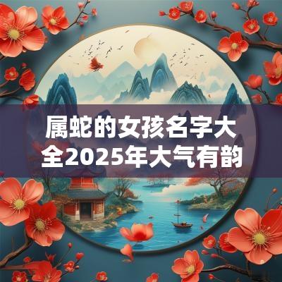 属蛇的女孩名字大全2025年大气有韵味的女孩名字宝典