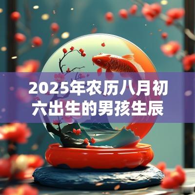 2025年农历八月初六出生的男孩生辰今日周易五行取名