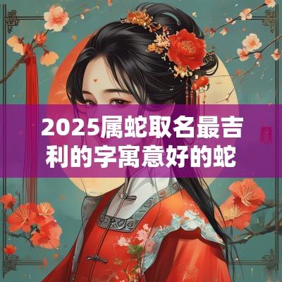2025属蛇取名最吉利的字寓意好的蛇宝宝名字宜用字