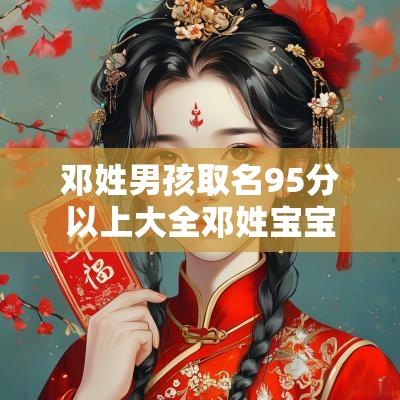 邓姓男孩取名95分以上大全邓姓宝宝幸福美好的名字分享