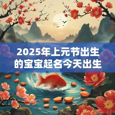 2025年上元节出生的宝宝起名今天出生取什么名字最好
