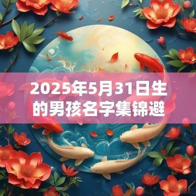 2025年5月31日生的男孩名字集锦避开读音不雅的字