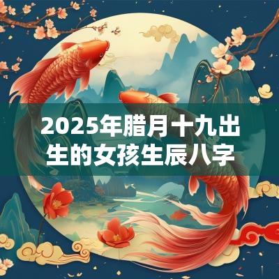 2025年腊月十九出生的女孩生辰八字本日五行缺火取名