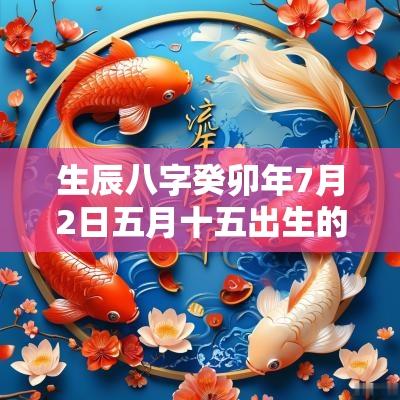 生辰八字癸卯年7月2日五月十五出生的女宝宝五行旺缺详解