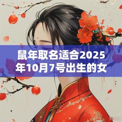 蛇年取名适合2025年10月7号出生的女孩名字大合集