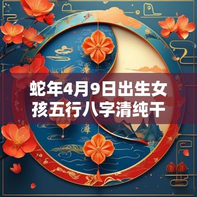 蛇年4月9日出生女孩五行八字清纯干净的属蛇女孩名字