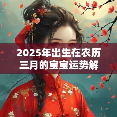 2025年出生在农历三月的宝宝运势解析有助运势的名字