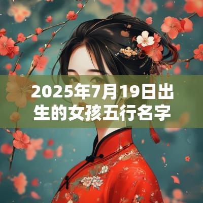 2025年7月19日出生的女孩五行名字缺水火最佳用字