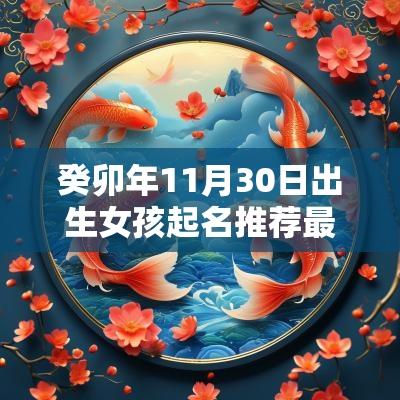 癸卯年11月30日出生女孩起名推荐最新属蛇女宝宝名字