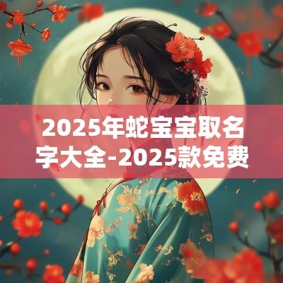 2025年蛇宝宝取名字大全-2025款免费版-大名小名