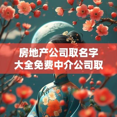 房地产公司取名字大全免费中介公司取名字大全好听寓意好