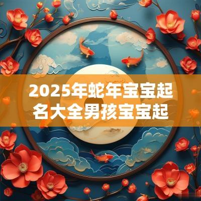 2025年蛇年宝宝起名大全男孩宝宝起名2025年属蛇