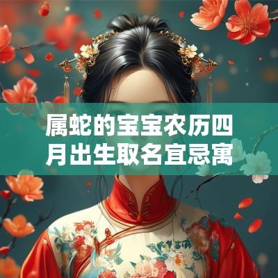 属蛇的宝宝农历四月出生取名宜忌寓意平安的男孩名字精选