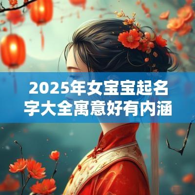 2025年女宝宝起名字大全寓意好有内涵的属蛇女孩名字