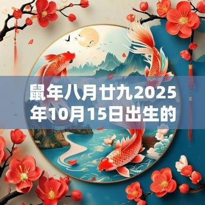 蛇年八月廿九2025年10月15日出生的宝宝命运分析