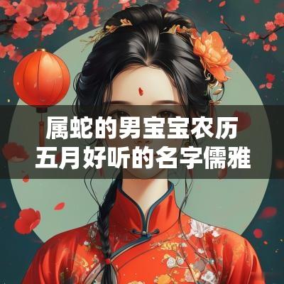 属蛇的男宝宝农历五月好听的名字儒雅诗意的男孩起名推荐