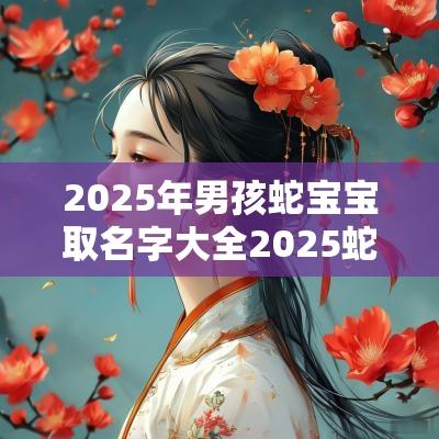 2025年男孩蛇宝宝取名字大全2025蛇宝宝男孩名字