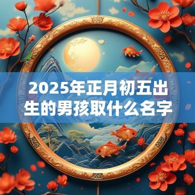 2025年正月初五出生的男孩取什么名字（精选200个）