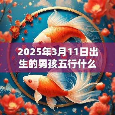 2025年3月11日出生的男孩五行什么命缺水周易取名