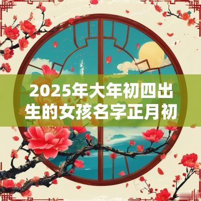 2025年大年初四出生的女孩名字正月初四生的女孩名字