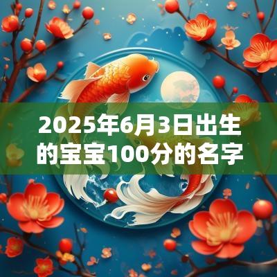 2025年6月3日出生的宝宝100分的名字好听的名字