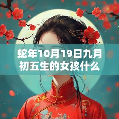 蛇年10月19日九月初五生的女孩什么命好听悦耳的名字