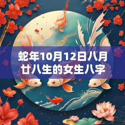 蛇年10月12日八月廿八生的女生八字取名自信阳光的名字
