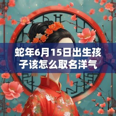 蛇年6月15日出生孩子该怎么取名洋气高雅的宝宝名称分享