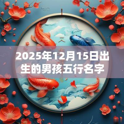 2025年12月15日出生的男孩五行名字缺木最佳用字