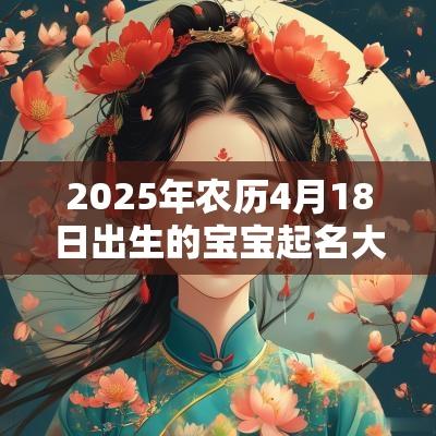 2025年农历4月18日出生的宝宝起名大全起名技巧