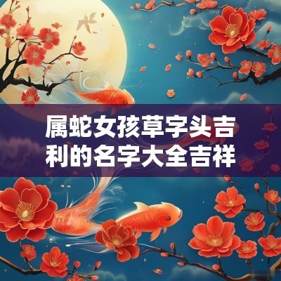 属蛇女孩草字头吉利的名字大全吉祥的草字头蛇年女孩名字