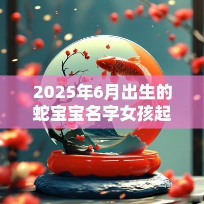 2025年6月出生的蛇宝宝名字女孩起名2025蛇宝宝
