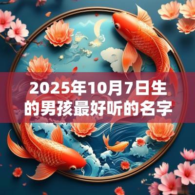 2025年10月7日生的男孩最好听的名字男孩名字大全