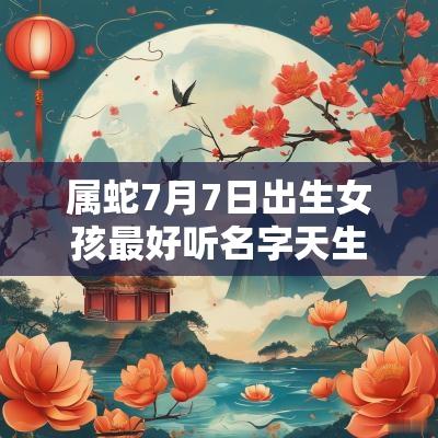 属蛇7月7日出生女孩最好听名字天生丽质的女宝宝取名