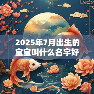 2025年7月出生的宝宝叫什么名字好取提升运势的名字