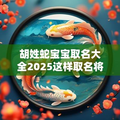 胡姓蛇宝宝取名大全2025这样取名将来必定大有可为
