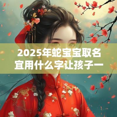 2025年蛇宝宝取名宜用什么字让孩子一生吉祥的好名字