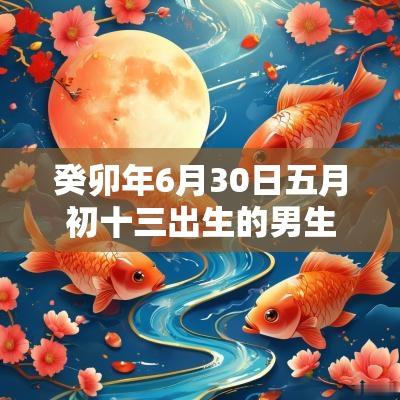 癸卯年6月30日五月初十三出生的男生起名100分的名字