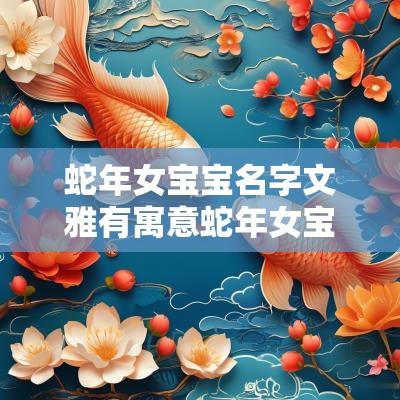 蛇年女宝宝名字文雅有寓意蛇年女宝宝取名大全2025款