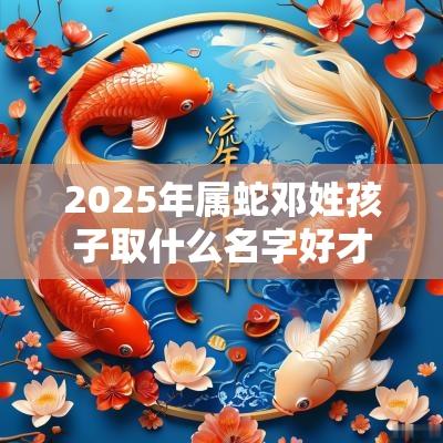 2025年属蛇邓姓孩子取什么名字好才貌双全的宝宝起名