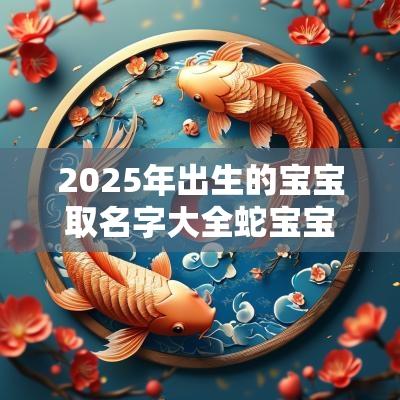 2025年出生的宝宝取名字大全蛇宝宝取名宜用字女孩