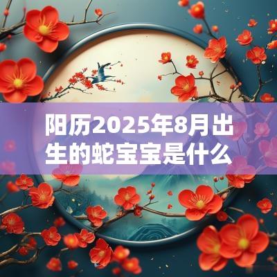 阳历2025年8月出生的蛇宝宝是什么命八字算命取名字