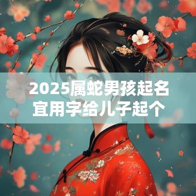 2025属蛇男孩起名宜用字给儿子起个虎虎生风的好名