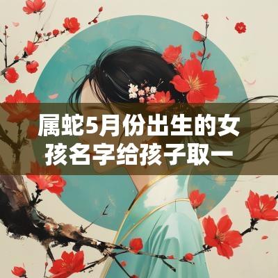 属蛇5月份出生的女孩名字给孩子取一个独一无二的好名