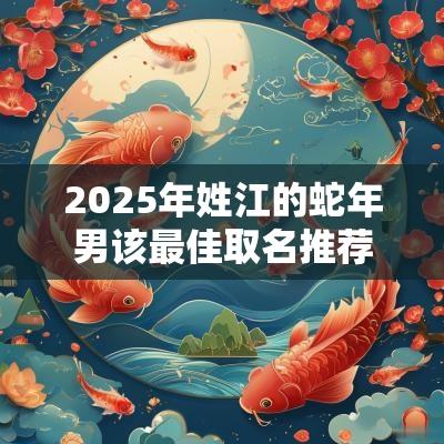 2025年姓江的蛇年男该最佳取名推荐霸道帅气男孩名字
