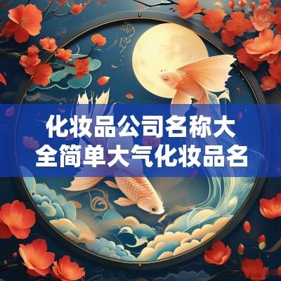化妆品公司名称大全简单大气化妆品名字怎么取高端上档次