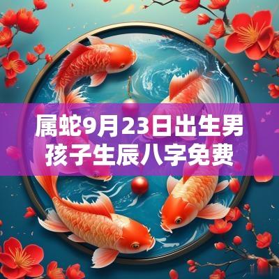 属蛇9月23日出生男孩子生辰八字免费的蛇年男宝宝名字