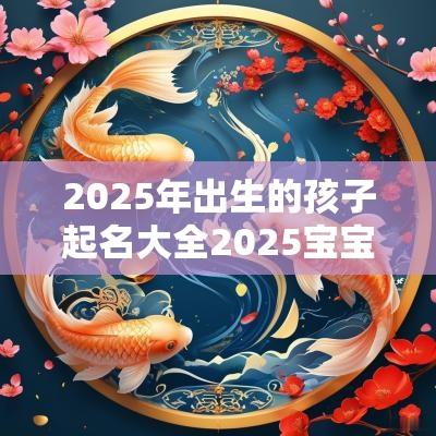 2025年出生的孩子起名大全2025宝宝最好听的名字