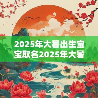 2025年大暑出生宝宝取名2025年大暑出生宝宝名字